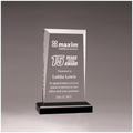 A7192: 6" x 9 3/4" Apex Series Clear Acrylic Award with Black Base