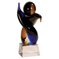 AGS12: 9 1/2" Twisted Body Art Glass