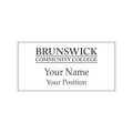 BCC 2 Line Badge - Navy/ White 1.5x3