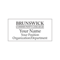 BCC 3 Line Badge - Navy/ White 1.5x3