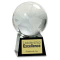 CRY038 - 5 1/2" Crystal Globe on Black Base