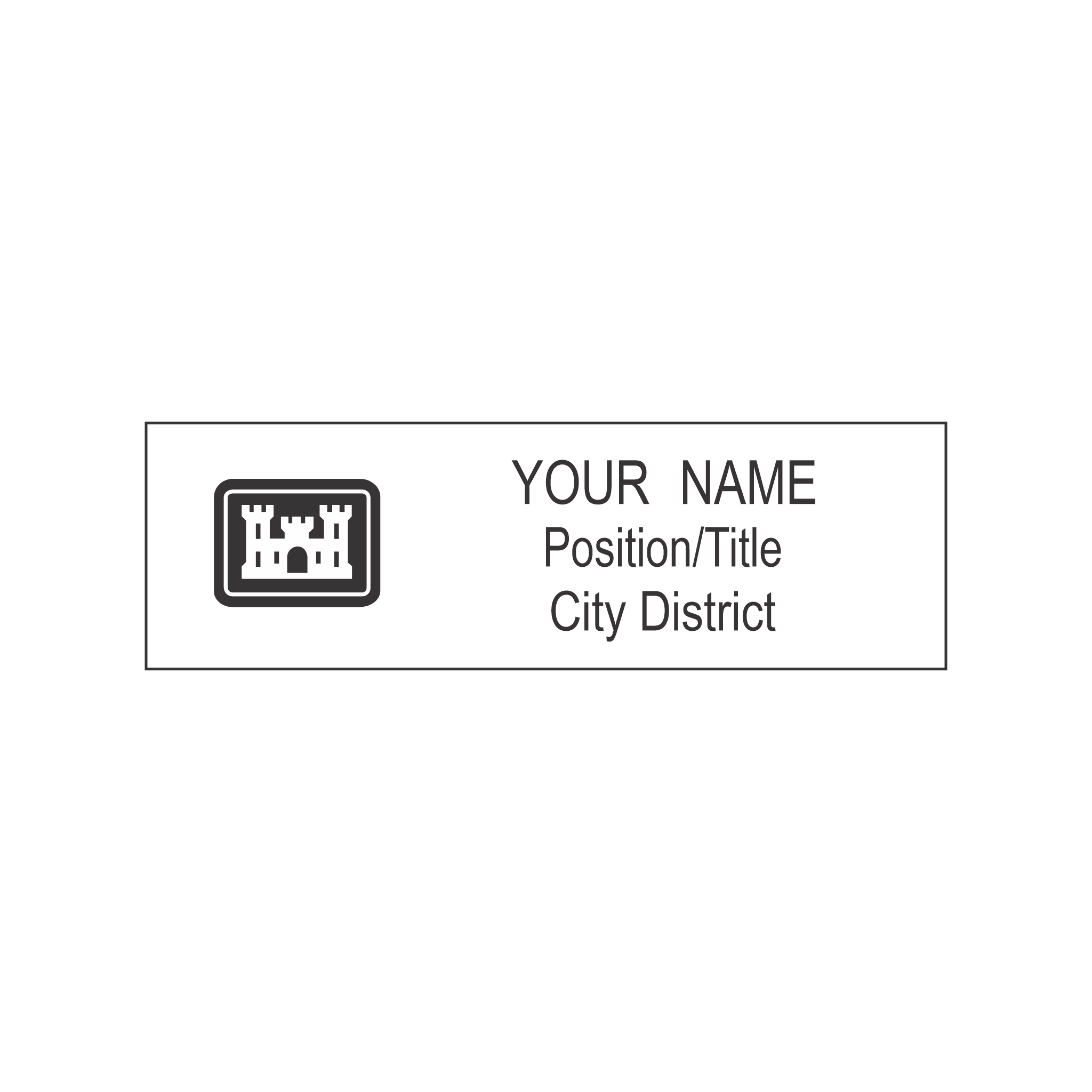 US Army Corps Name badge