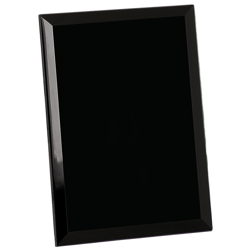 Black Glass Mirror Plaque