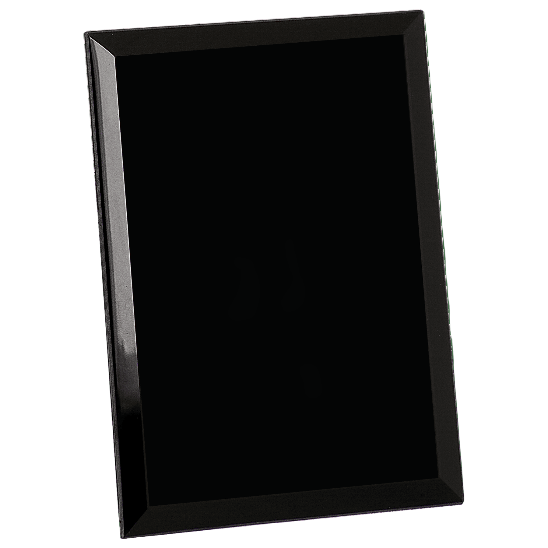 Black Glass Mirror Plaque