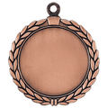 HR905B - 2 1/2" Antique Bronze Wreath 2" Insert Holder Medal