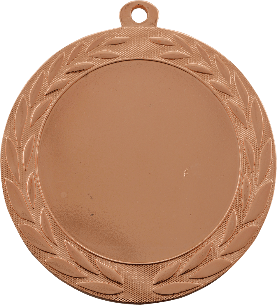 HR943B: 2 3/4" Bright Bronze Wreath 2" Insert Holder Medal