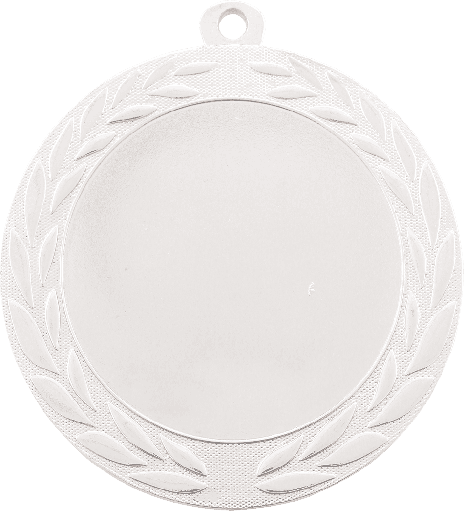 HR943S: 2 3/4" Bright Silver Wreath 2" Insert Holder Medal