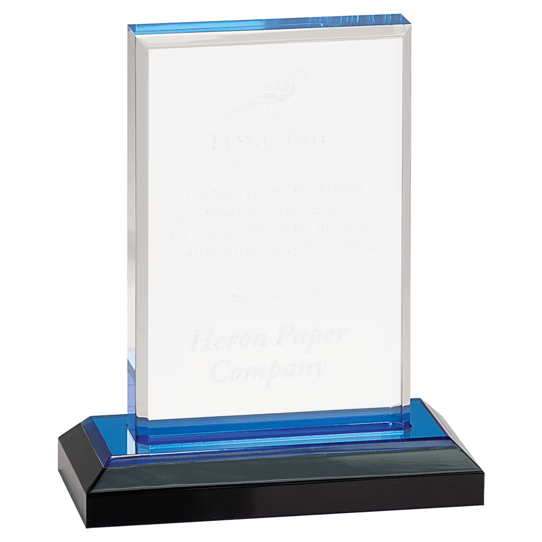 5" x 6" Blue Beveled Impress Acrylic