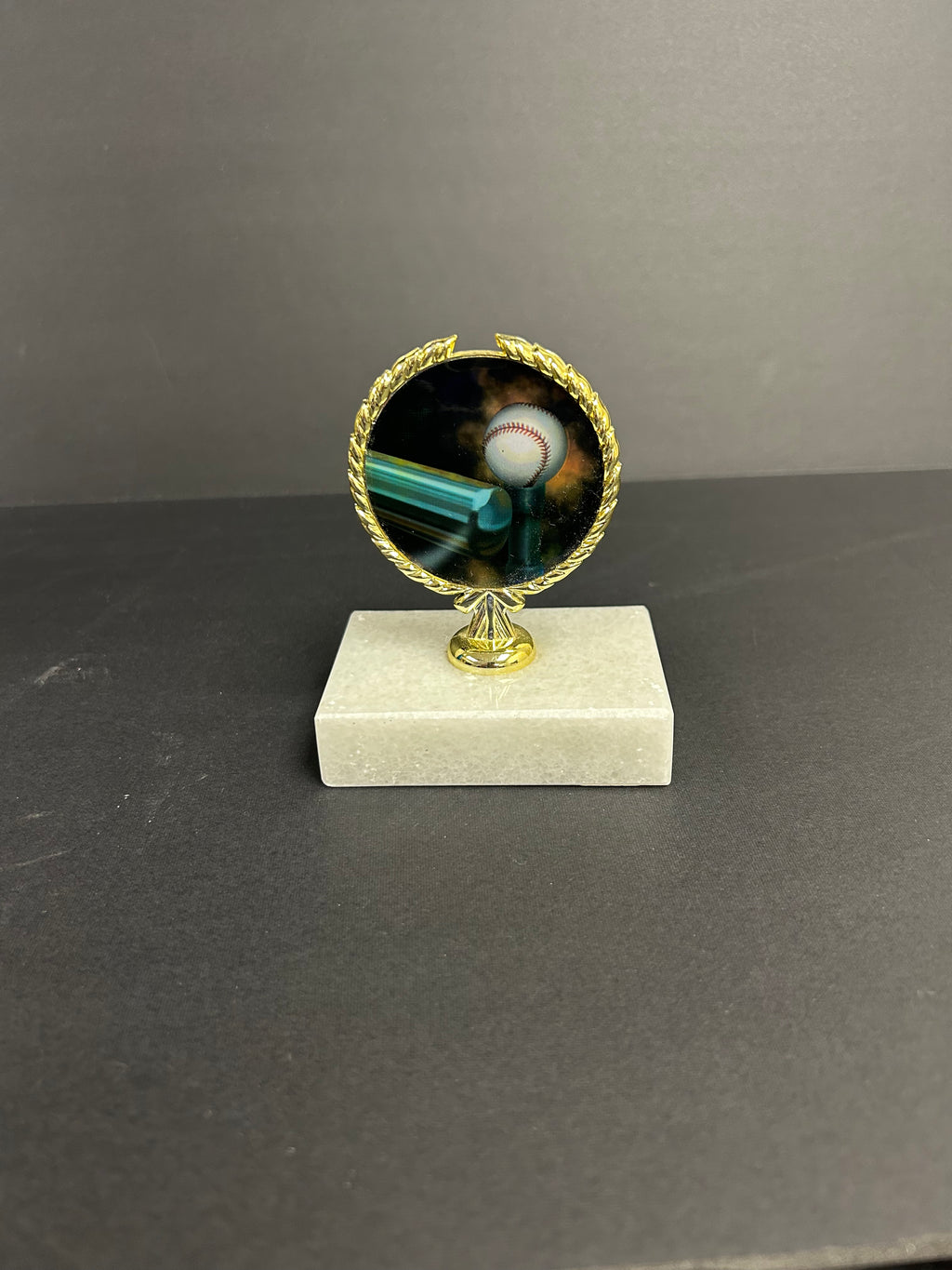 Mylar sticker and Holder on Marble base