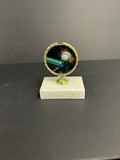 Mylar sticker and Holder on Marble base
