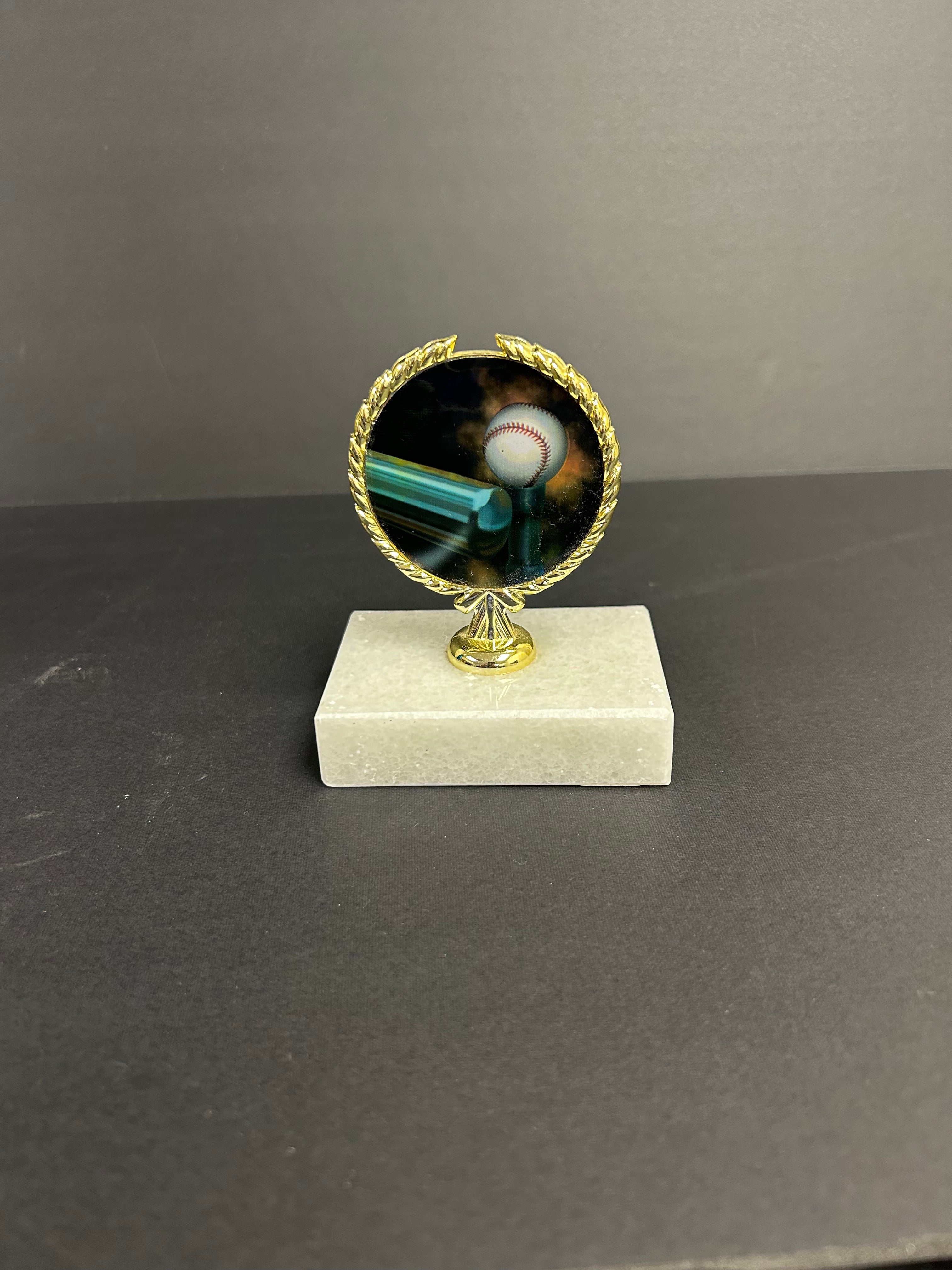 Mylar sticker and Holder on Marble base