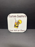 UN1009 - 4" x 4" Gloss White Customizable Coaster