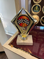 Mylar sticker and Holder on Marble base