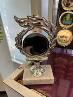 Mylar sticker and Holder on Marble base