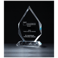 K9045: 5" x 7 5/8" Flame Series Multi-Faceted Optical Crystal Award
