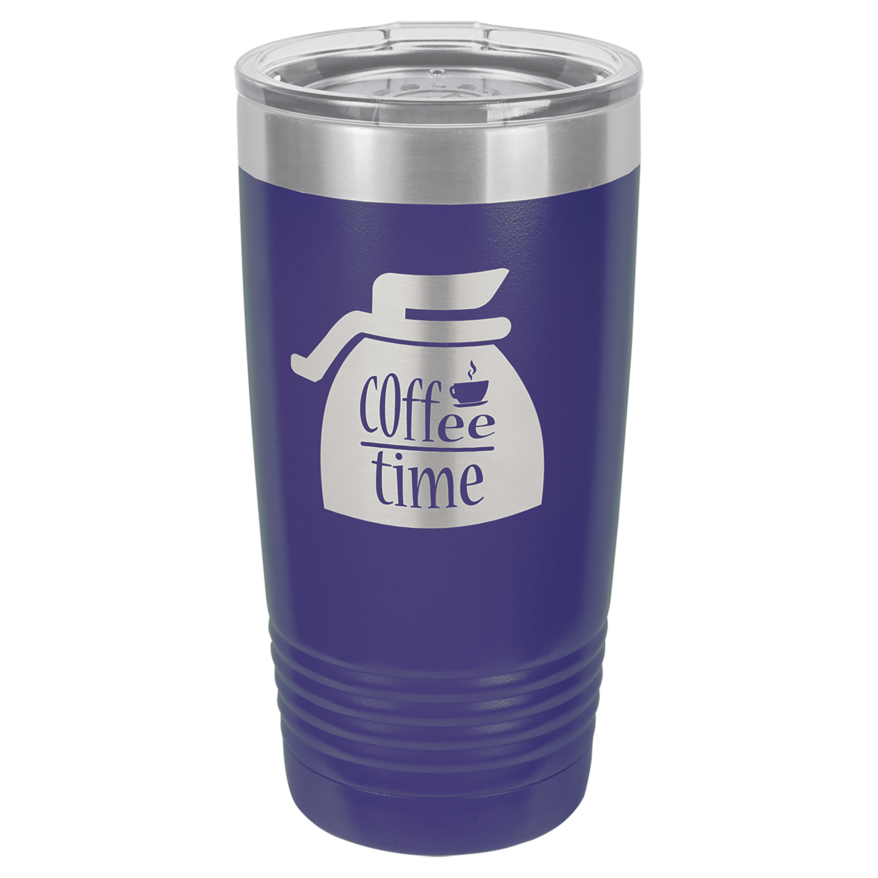 Polar Camel 20 oz. Purple Ringneck Tumbler with Logo Lid