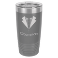 Polar Camel 20 oz. Dark Gray Ringneck Tumbler with Logo Lid