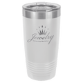 Polar Camel 20 oz. White Ringneck Tumbler with Logo Lid