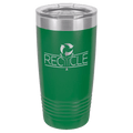 Polar Camel 20 oz. Green Ringneck Tumbler with Logo Lid