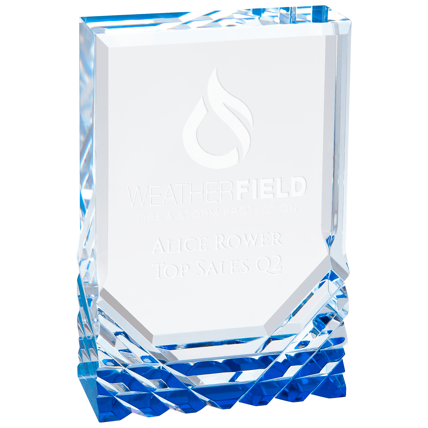 3 1/2" x 5" Blue Jewel Mirage Acrylic