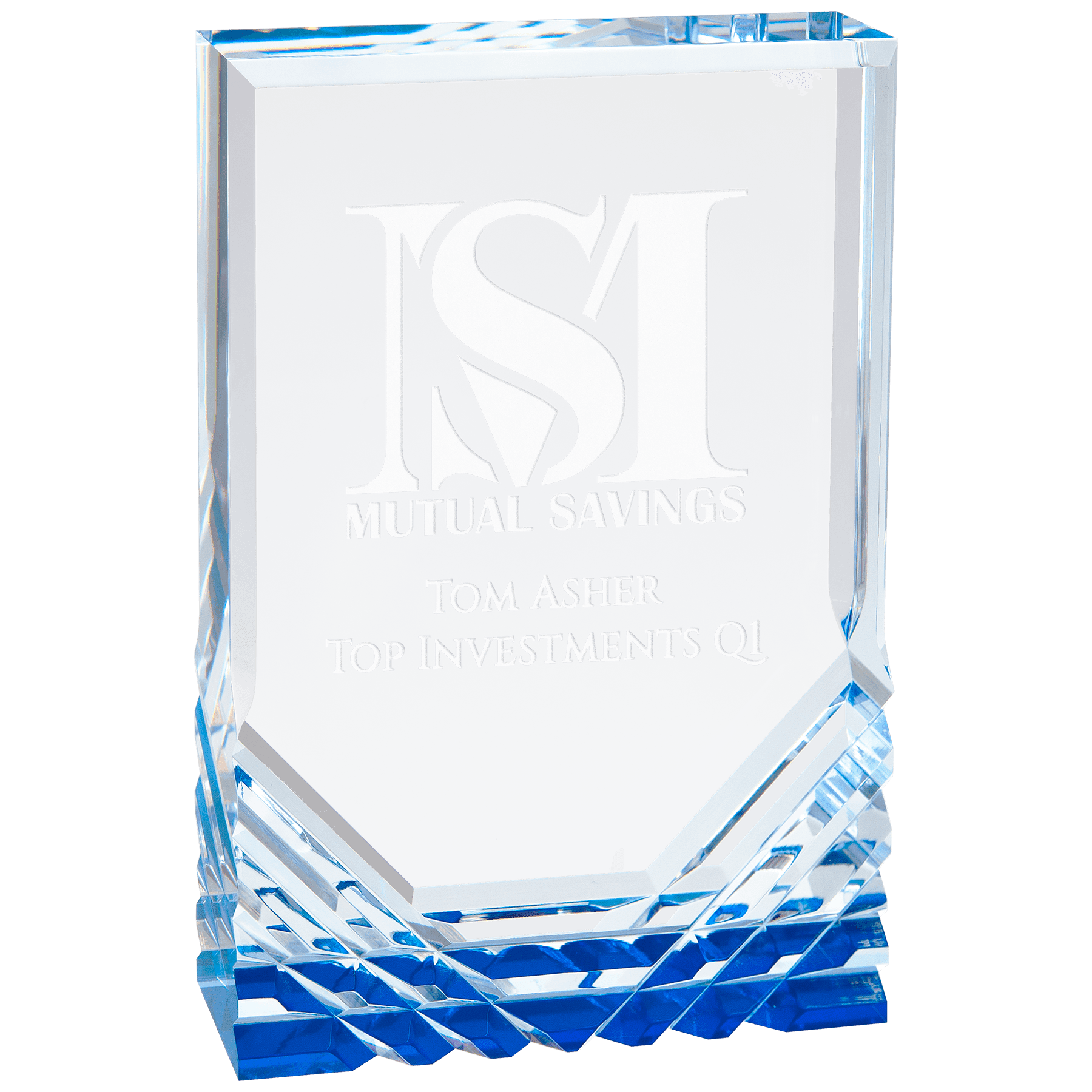 4 1/4" x 6" Blue Jewel Mirage Acrylic