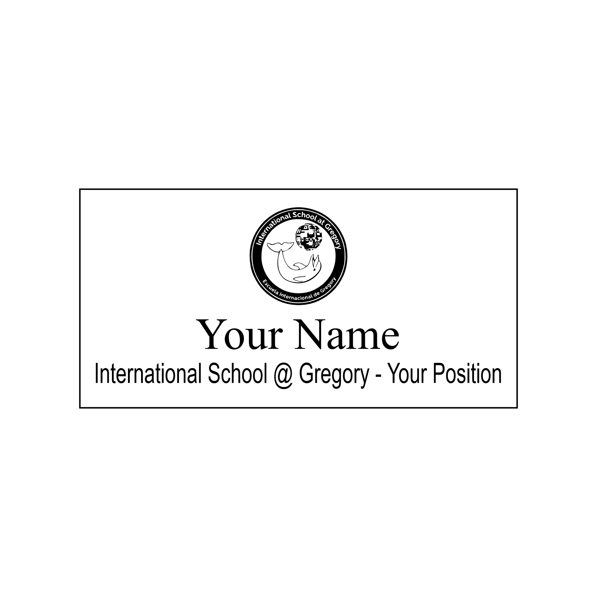 NHCS International School @ Gregory - Logo Specific Badge