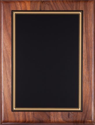 P318C: WALNUT 11 X 15 W/ BLACK PLATE