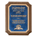 P4210 - 7" x 9" Premium Walnut Piano Finish Plaque