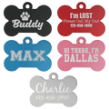PET202: 1 1/2" x 1" Anodized Aluminum Round Pet Bone Tag