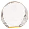 SAS501G: 5 3/8" x 5" Gold Round Acrylic