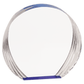 SAS601BU: 5 3/8" x 5" Blue Round Acrylic