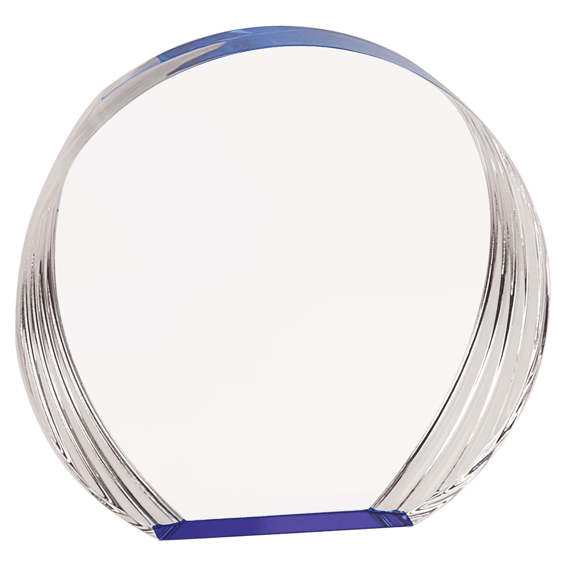 5 3/8" x 5" Blue Round Acrylic