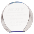 SAS602BU: 6 1/2" x 6" Blue Round Acrylic