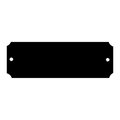 7/8" x 2 1/2" Laserable Black Brass Plate with Notched Corners and Two Holes