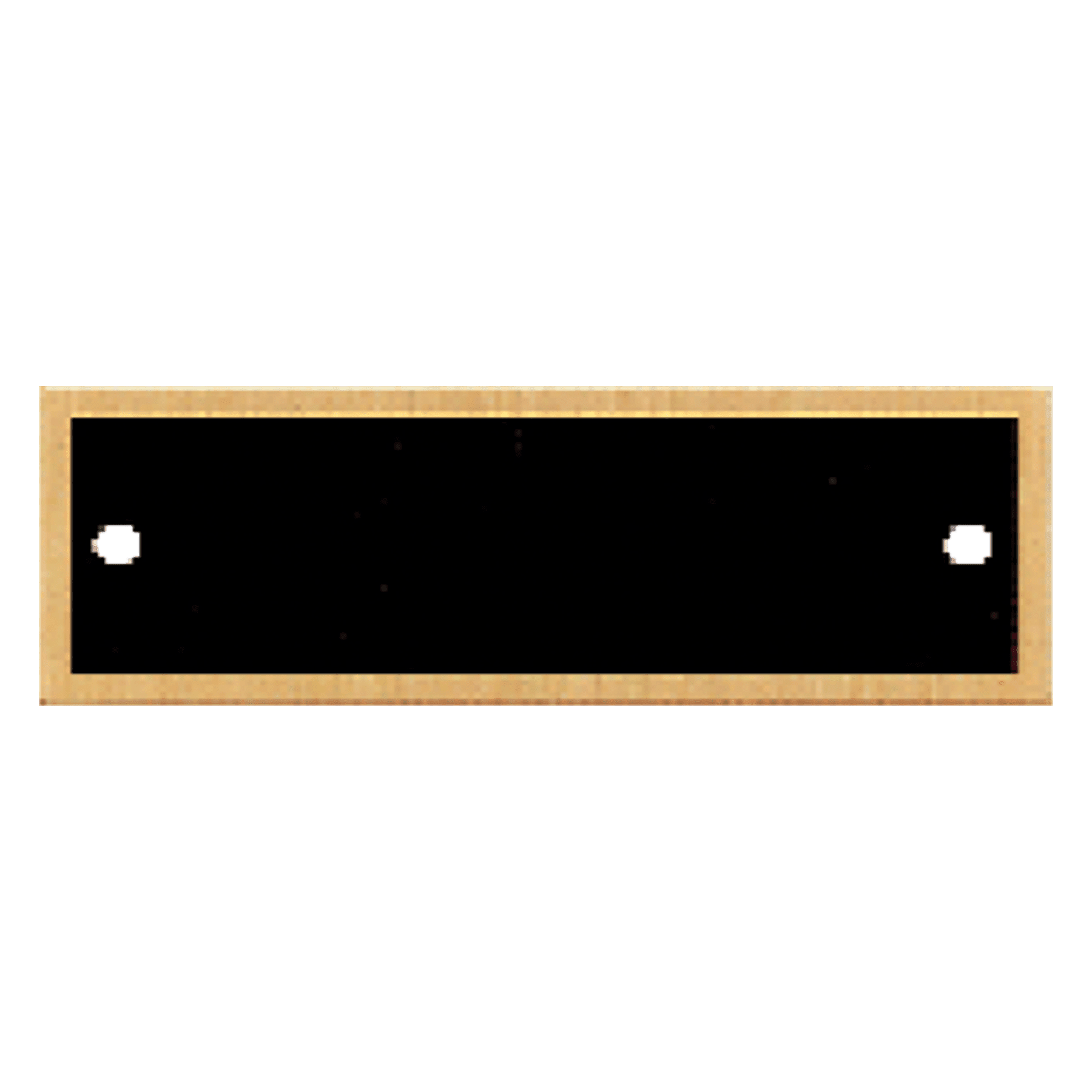 ZX1331BK: 7/8" x 2 3/4" Black Laserable Brass Plate with Gold Border