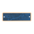 1" x 3 1/4" Sapphire Marble Plate with Gold Border and Two Holes