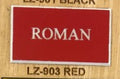 Red Face, White Core Name Badge