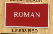 Red Face, White Core Name Badge