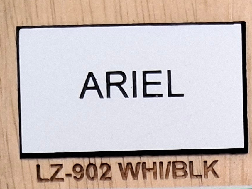 White Face, Black Core Name Badge