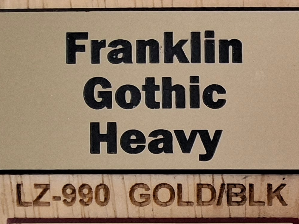 Gold Face, Black Core Name Badge