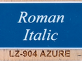 Azure Face, White Core Name Badge